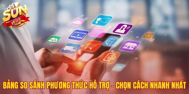 Bảng so sánh giúp chọn kênh liên hệ SUNWIN phù hợp nhất